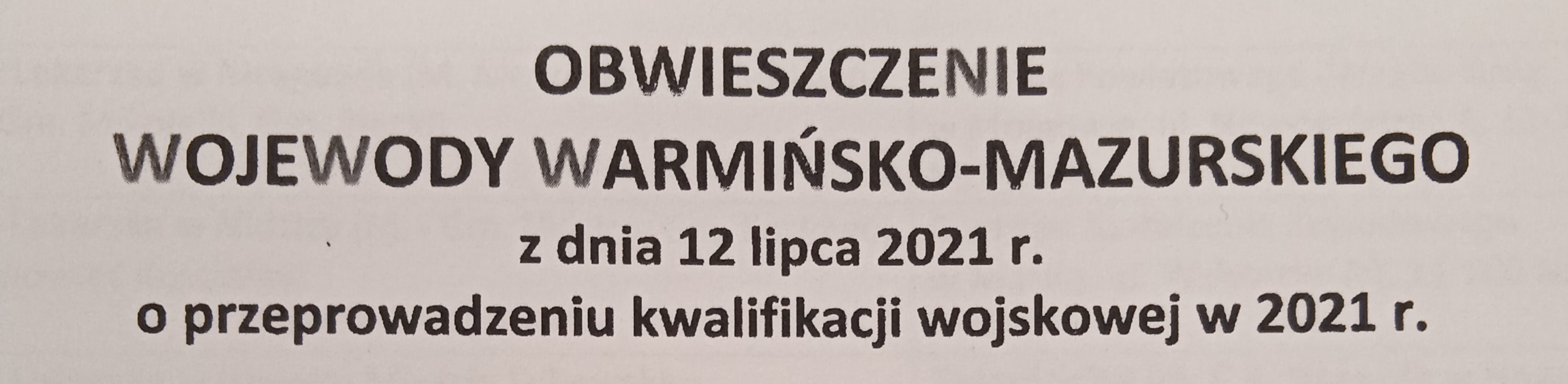 tytuł obwieszczenia